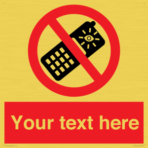 Custom No camera phones Sign